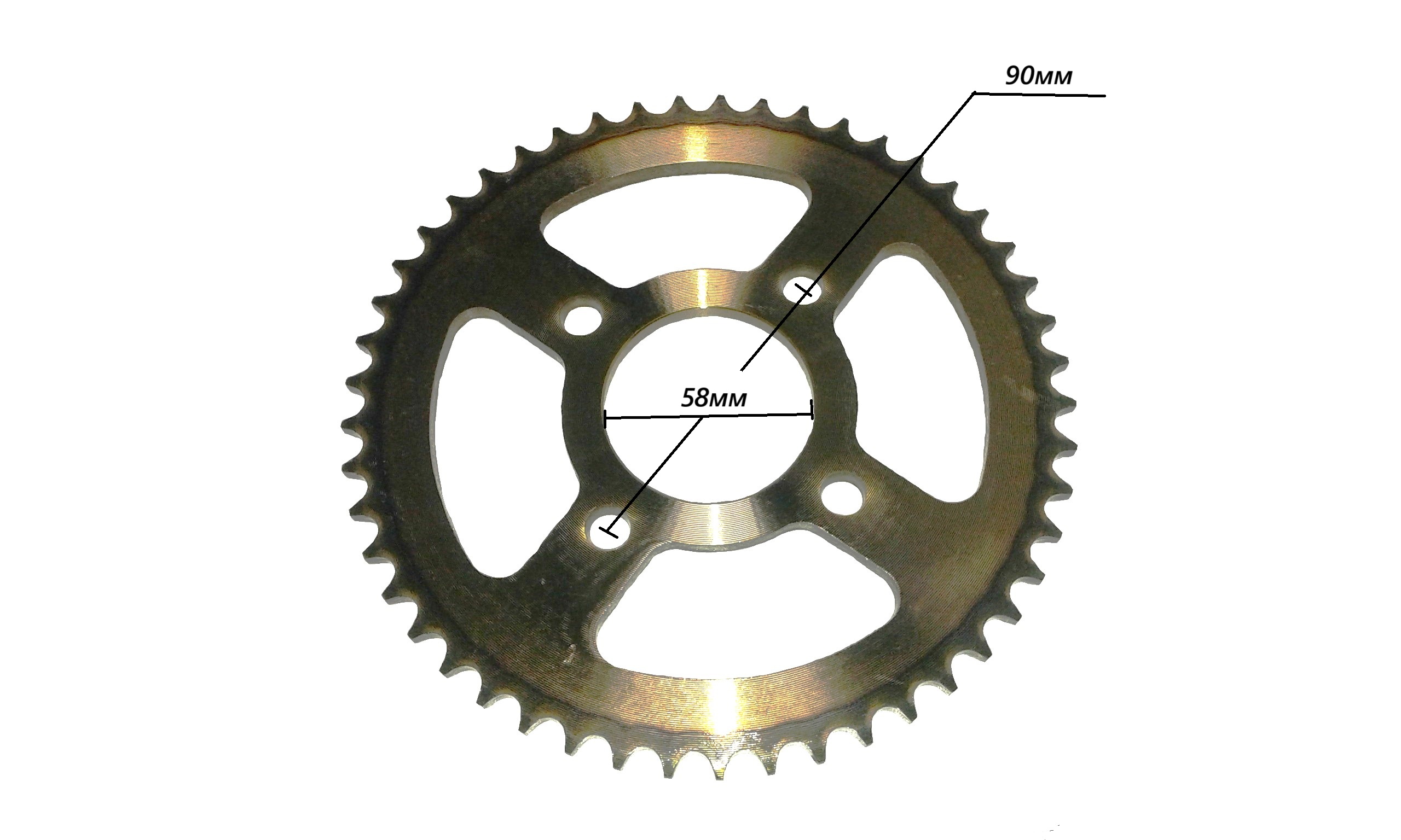 звезда задняя (венец) 428-49 90х58 закаленый зуб